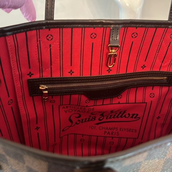 Louis Vuitton Neverfull Damier MM Brown/Cherry EUC 💯Authentic - Picture 14 of 17